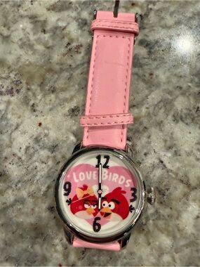 Angry Birds Pink Cartoon Watch - needs battery